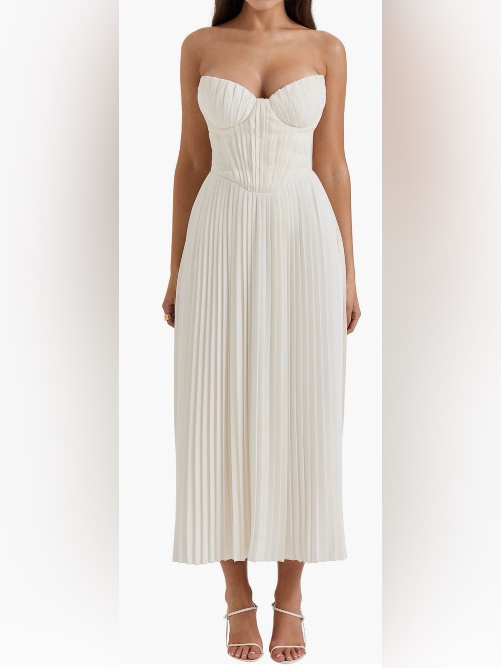 HOUSE OF CB Amorata Cocktail Dress Strapless Pleated